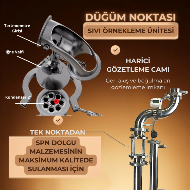Distilon Pınar Serisi imbik – 26 litre paslanmaz çelik damıtma cihazı, kompakt ve estetik tasarım