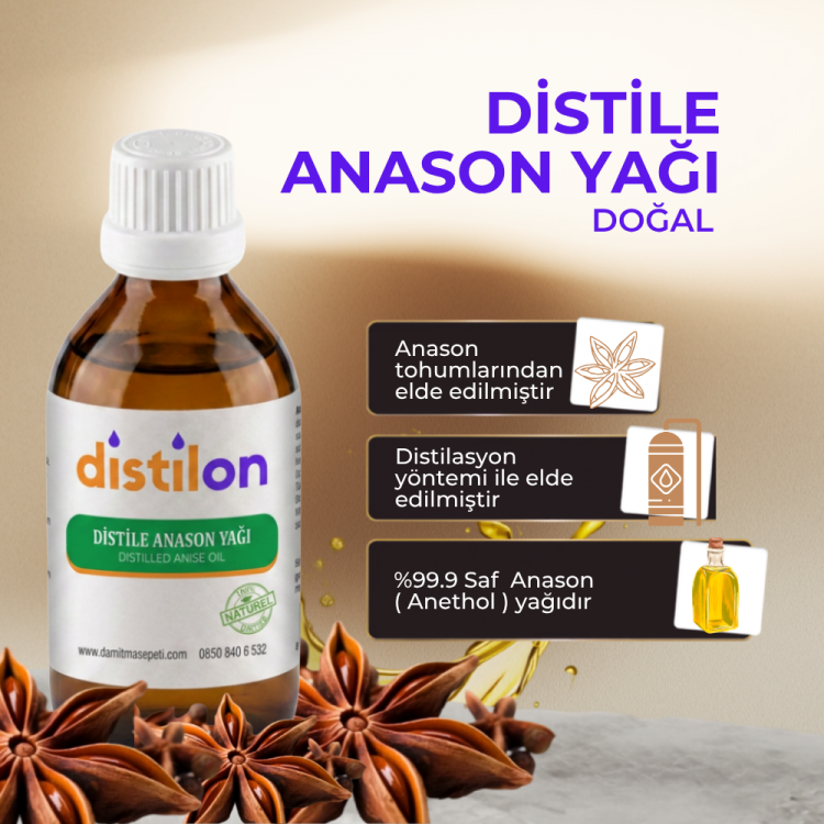 Distile anason yağı 50 ml – doğal ve yoğun  saf anason yağı