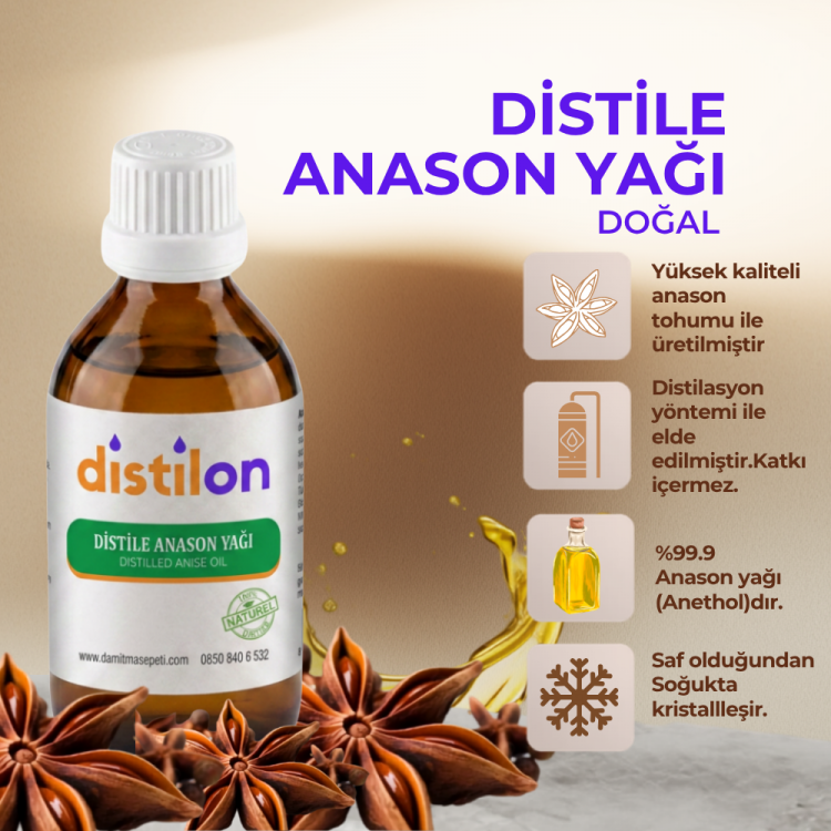 Distile anason yağı 50 ml – doğal ve yoğun  saf anason yağı