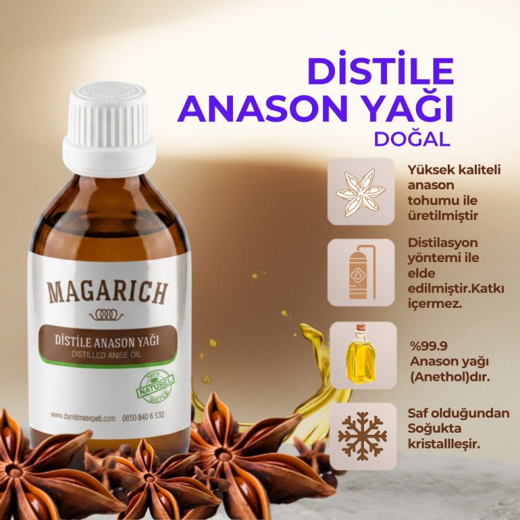 Magarich Distile Anason Yağı | 50 ml | Doğal ve Saf Anason Yağı Magarich distile anason yağı 50 ml – saf ve yoğun doğal anason yağı